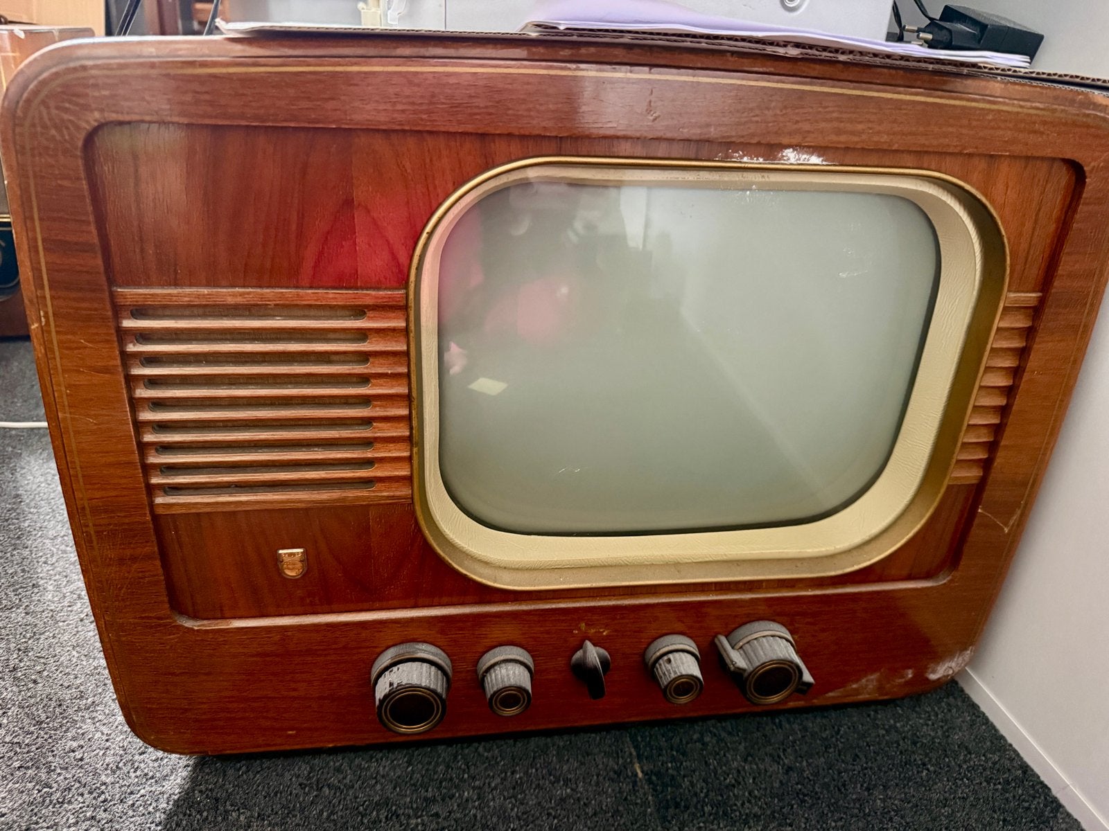 Vintage Philips TV 14TX113 - 1955/1956, Ophalen, Niet werkend, Minder dan 40 cm, Philips