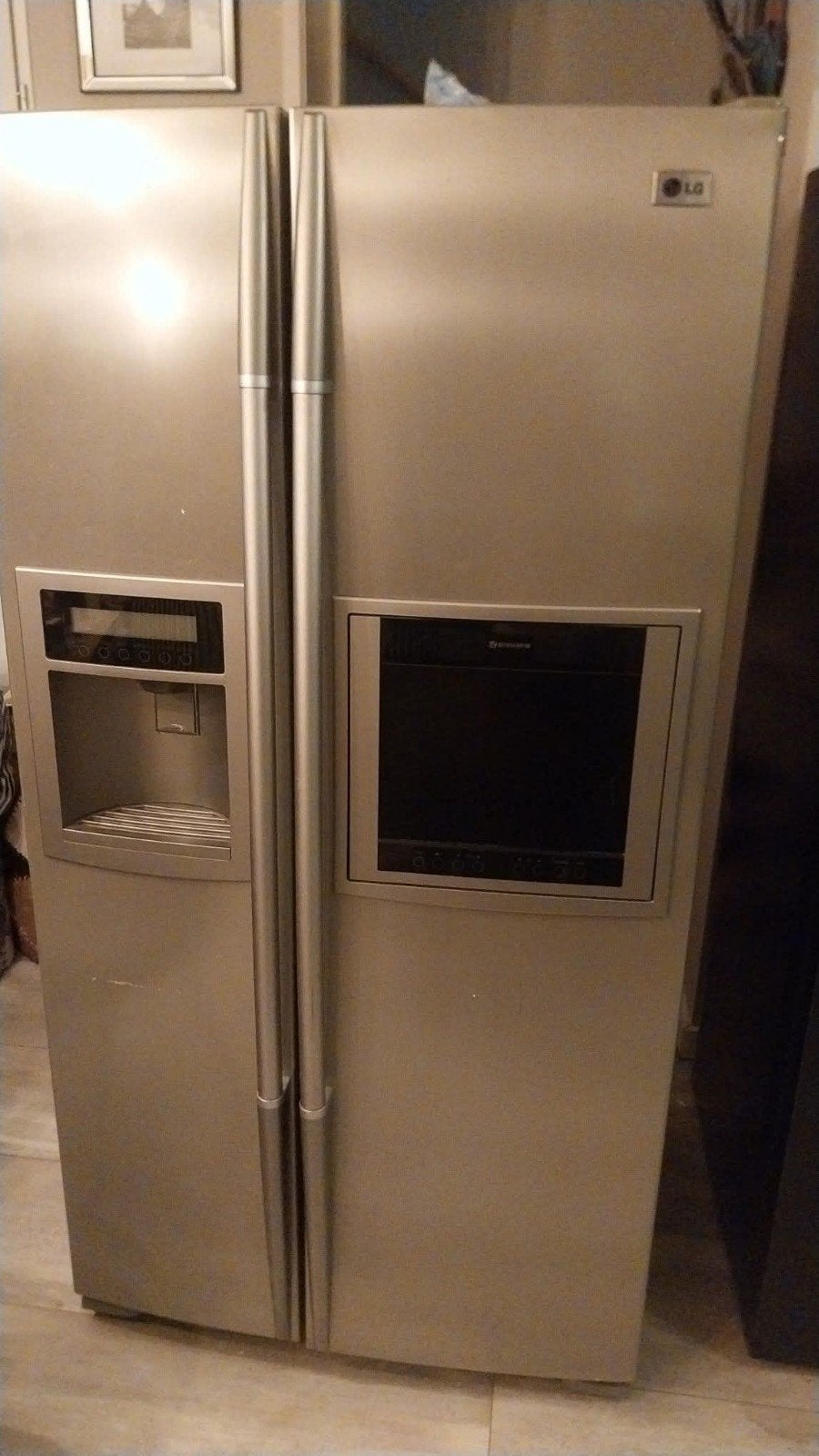 LG Amerikaanse Koelkast - Side-by-Side met IJsblokjesmachine, Witgoed en Apparatuur, Ophalen, Gebruikt, 200 liter of meer, 60 cm of meer