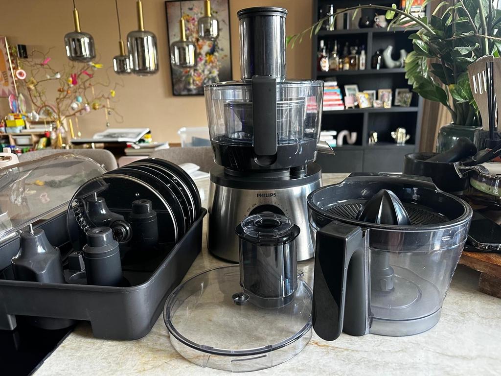 Philips keukenmachine foodprocessor hr777 lijn, 2 tot 3 liter, Ophalen of Verzenden, Gebruikt, 3 snelheden of meer