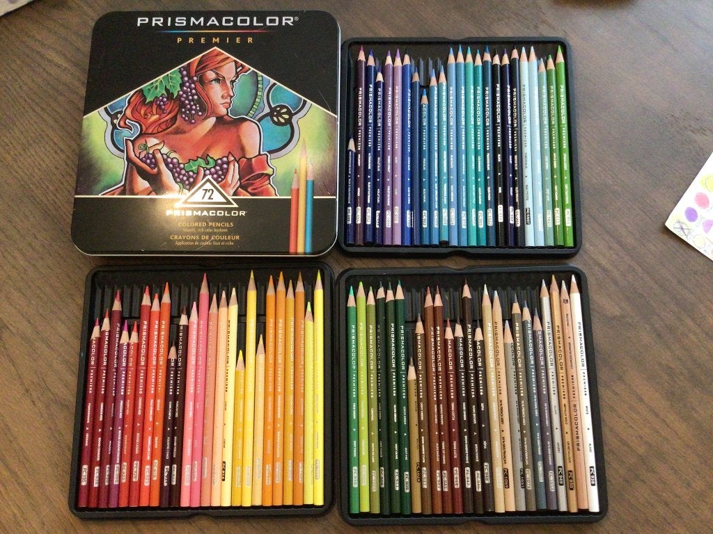Prisma color premium 72stuks in blik/ 12 st botanical, Ophalen of Verzenden, Gebruikt, Potlood of Stift