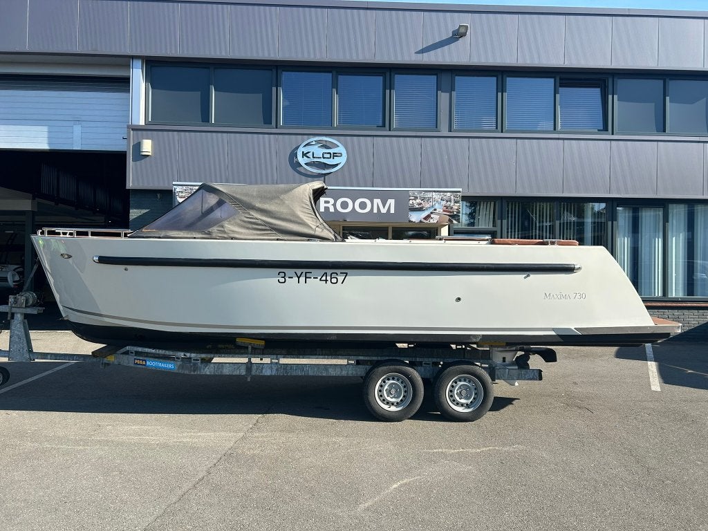 Maxima 730 met Honda 150 pk bouwjaar 2021, Watersport en Boten, Sloepen, Tender, Gebruikt, Rondzit, 7 m