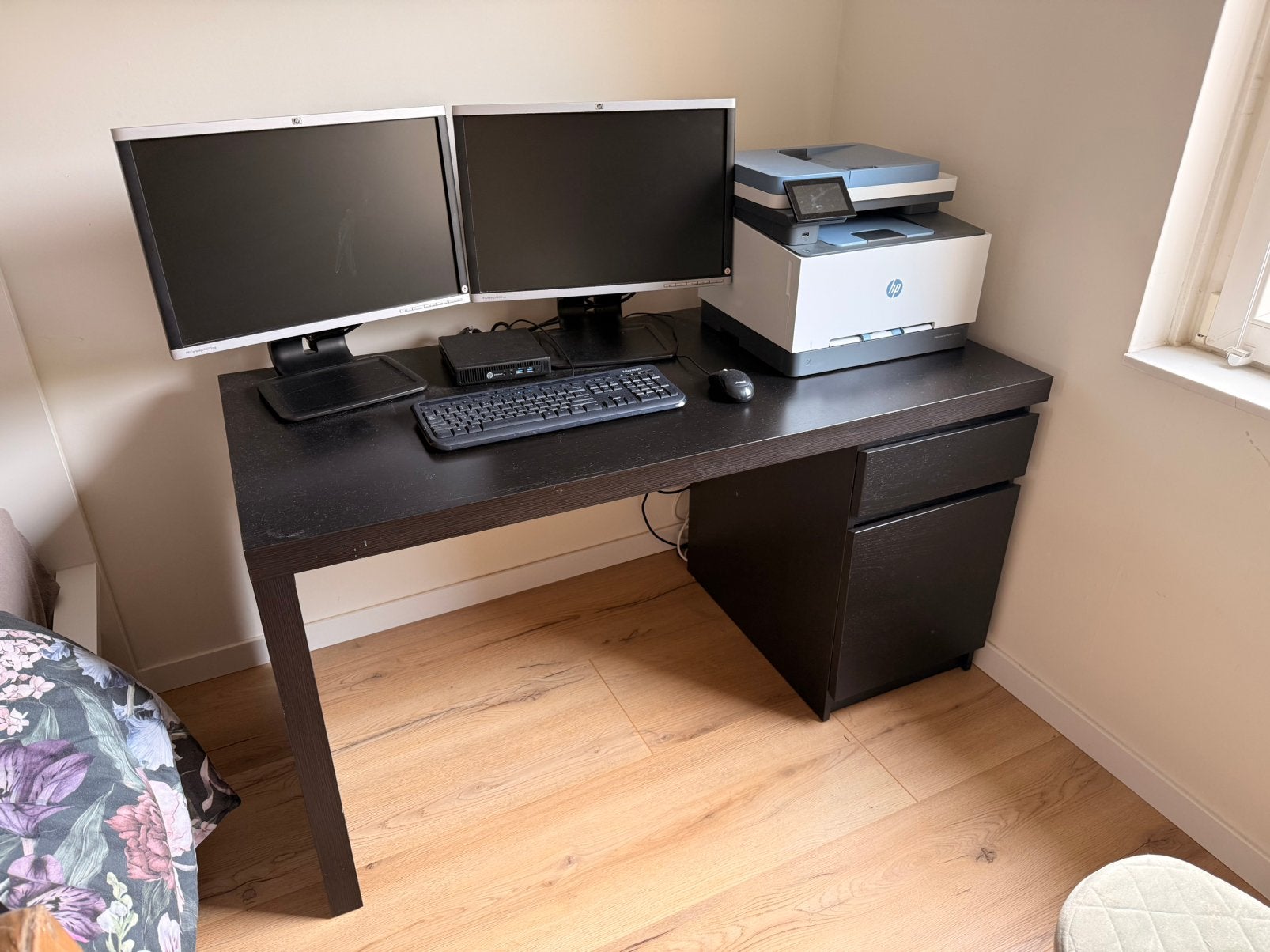 IKEA MALM bureau zwartbruin, Ophalen, 65 cm, Zo goed als nieuw, IKEA