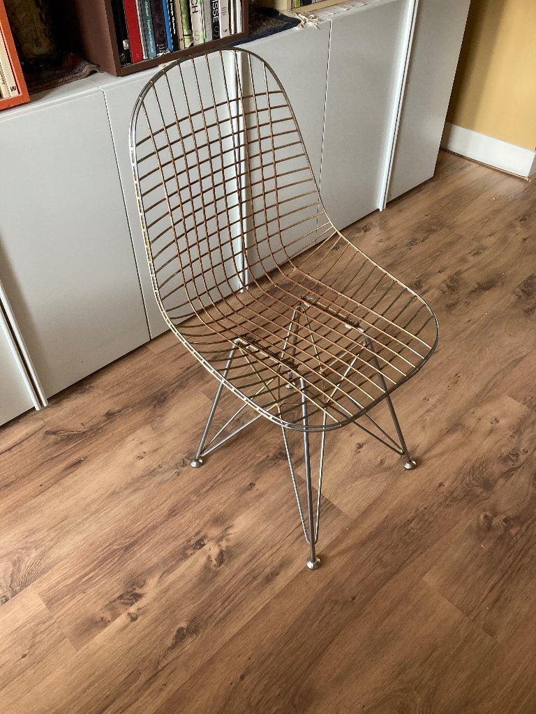 Eames Wire Chair DKR stoel (namaak denk ik), Ophalen, Overige kleuren, Metaal, Eén