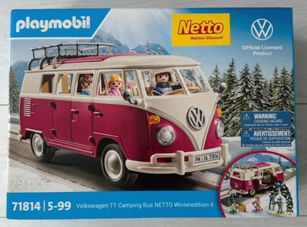 VW T1 playmobil netto blauwe bus 71814, Overige merken, Auto, Groter dan 1:32, Ophalen of Verzenden