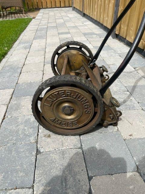vintage grasmaaier, Tuin en Terras, Grasmaaiers, Gebruikt, Handgrasmaaier, 30 t/m 39 cm, Kooimesmaaier