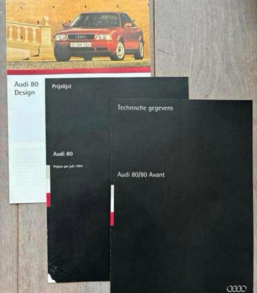 Unieke Audi 80 Design 1994, folder, prijslijst en technisch, Ophalen of Verzenden, Gelezen, Audi