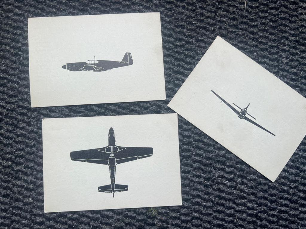 WO2 Amerikaan set identificatie kaarten P-51 Mustang USAAF, Verzamelen, Militaria | Tweede Wereldoorlog, Verzenden, Duitsland