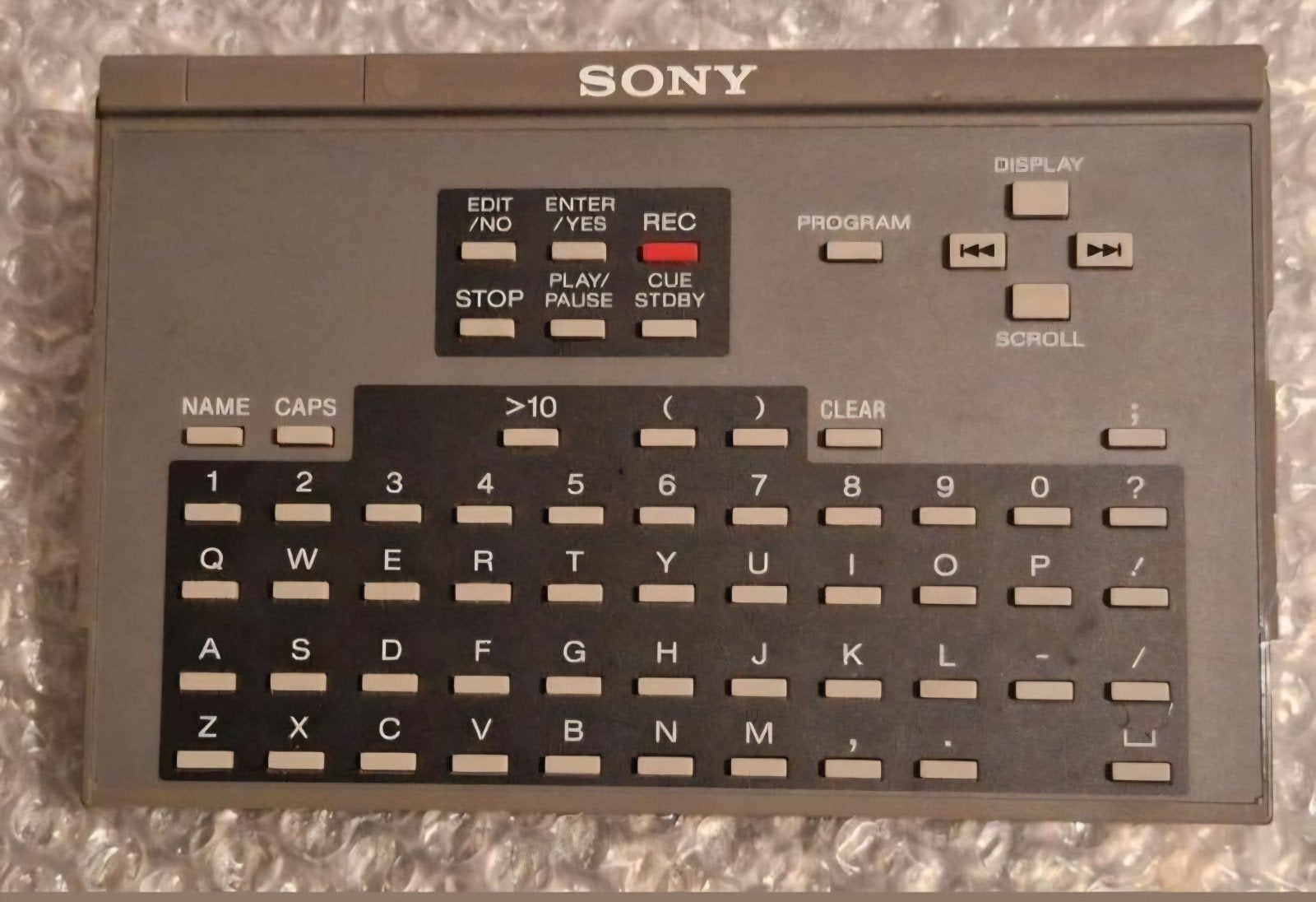Sony RM-DC1 MiniDisc QWERTY cable Remote control, Ophalen of Verzenden, Gebruikt, Origineel