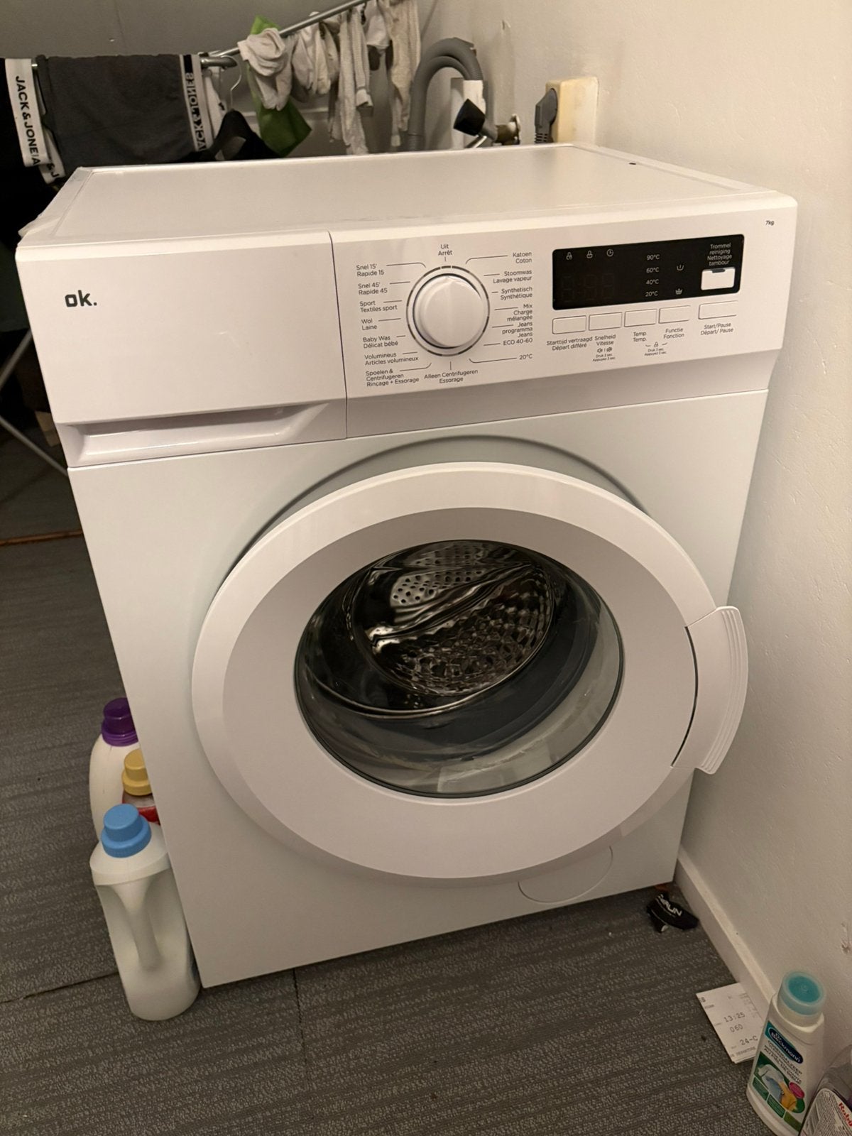 Wasmachine OK  te koop, Witgoed en Apparatuur, Ophalen, Zo goed als nieuw, 1200 tot 1600 toeren, 85 tot 90 cm