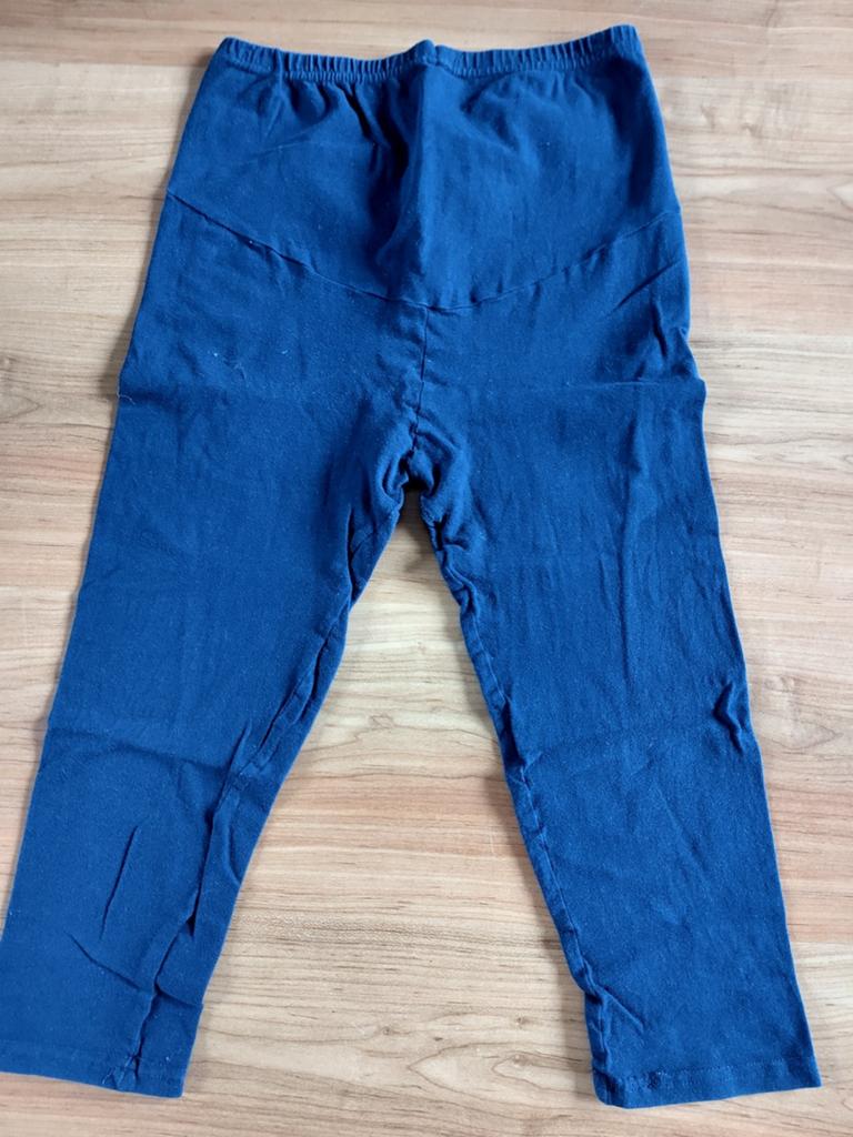 Blauwe 3/4 zwangerschaps legging, maat M, Maat 38/40 (M), Blauw, Ophalen of Verzenden, Gedragen