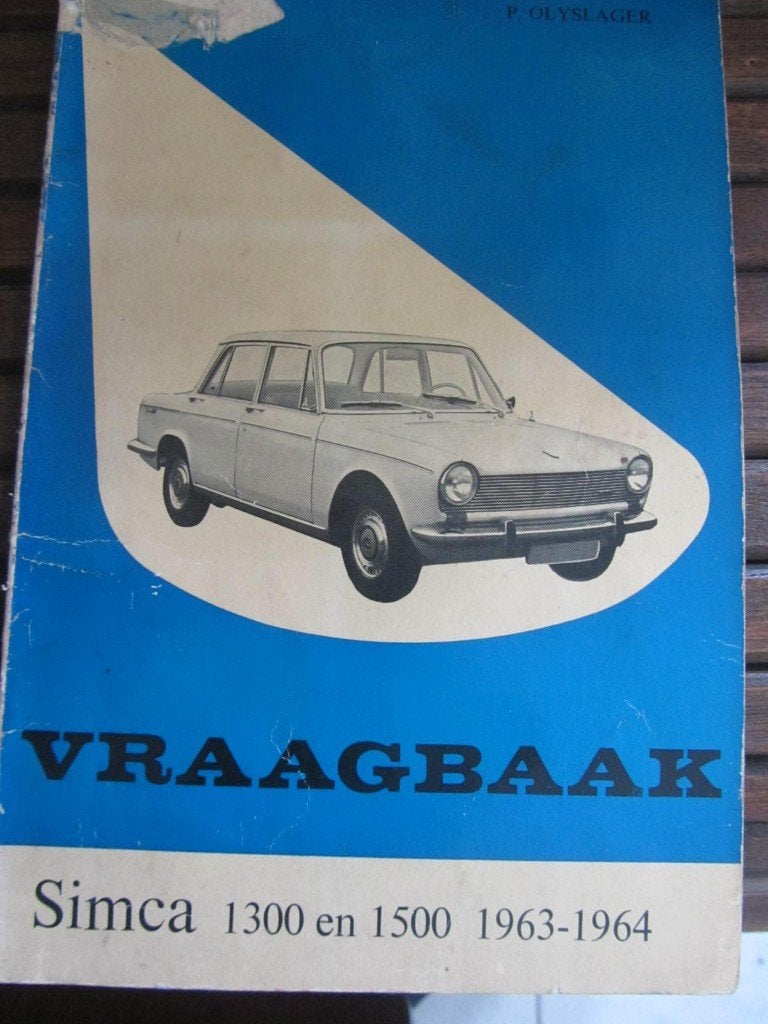 vraagbaak  SIMCA  1300 / 1500  1963 -1964, Ophalen of Verzenden