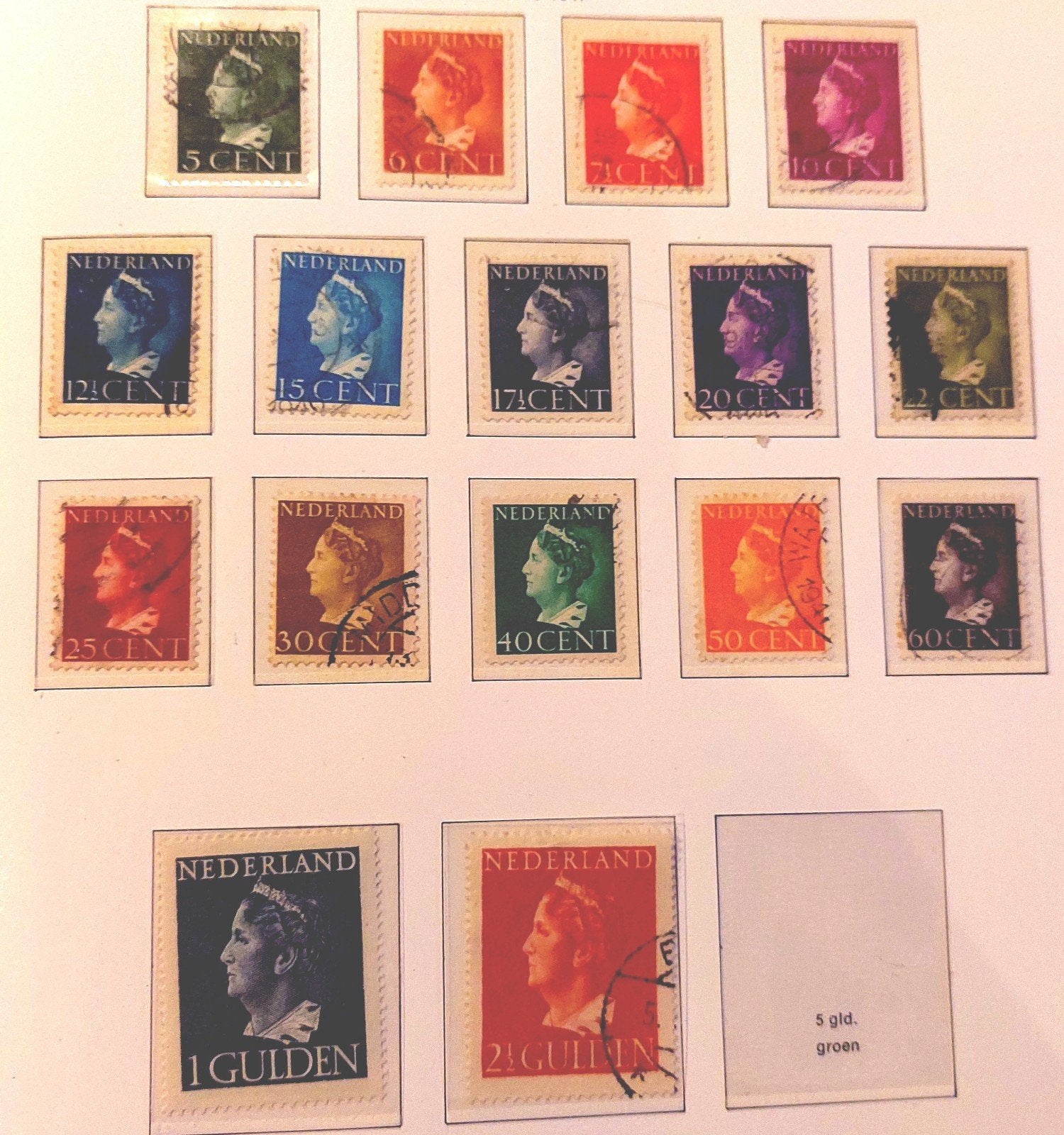 Koningin Wilhelmina 1940 gebruikt., Postzegels en Munten, Ophalen of Verzenden, T/m 1940, Gestempeld