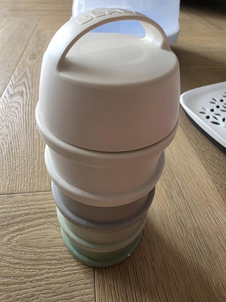 Stapelbare bewaarbakjes voor babyvoeding, Ophalen of Verzenden, Gebruikt
