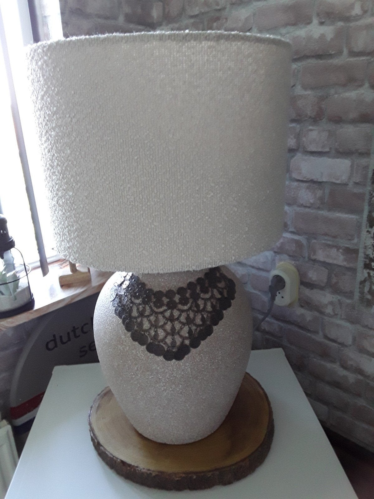 schemer lamp, Huis en Inrichting, Lampen | Tafellampen, Ophalen of Verzenden, Schemerlamp, Met kap