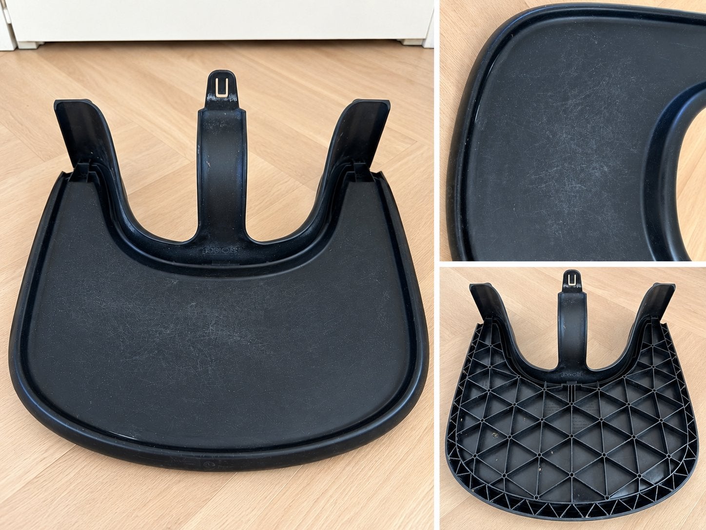 Stokke Tripp Trapp Tray zwart – origineel eetblad, Kinderen en Baby's, Ophalen of Verzenden, Gebruikt, Meegroeistoel
