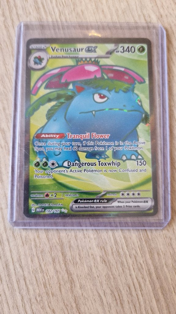 Venusaur EX 182/165 - Pokemon Scarlet & Violet 151, Ophalen of Verzenden, Zo goed als nieuw, Losse kaart, Foil
