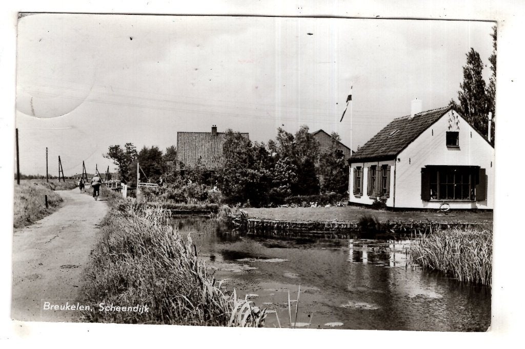 Breukelen Scheendijk bij Loosdrecht, Verzamelen, Ansichtkaarten | Nederland, Verzenden, 1940 tot 1960, Gelopen, Utrecht