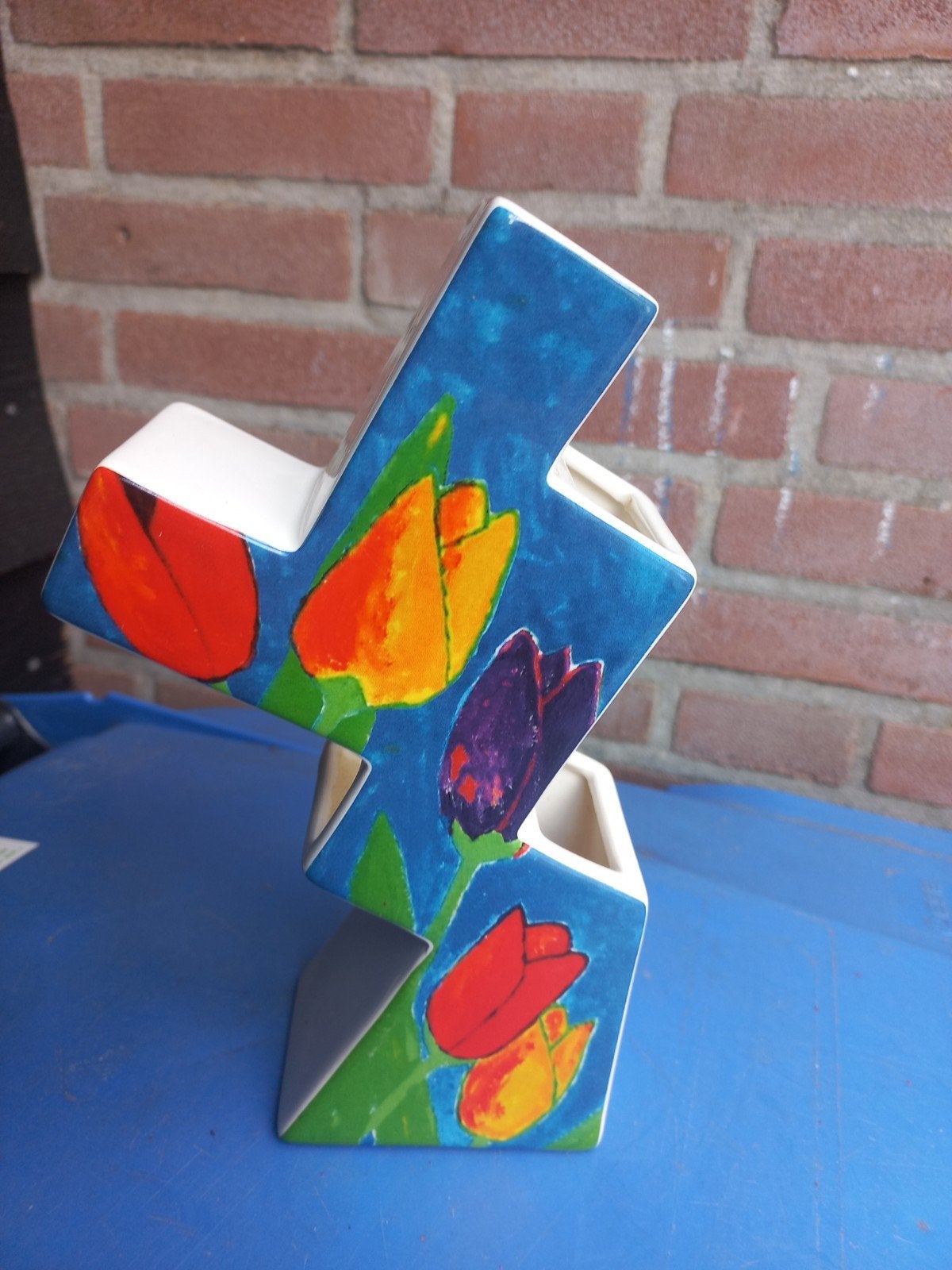 Keramische tulpenvaas / Philadelphia vaas, Ophalen of Verzenden