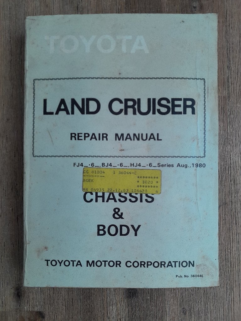 Origineel WERKPLAATSHANDBOEK - TOYOTA LANDCRUISER BJ FJ HJ, Verzenden