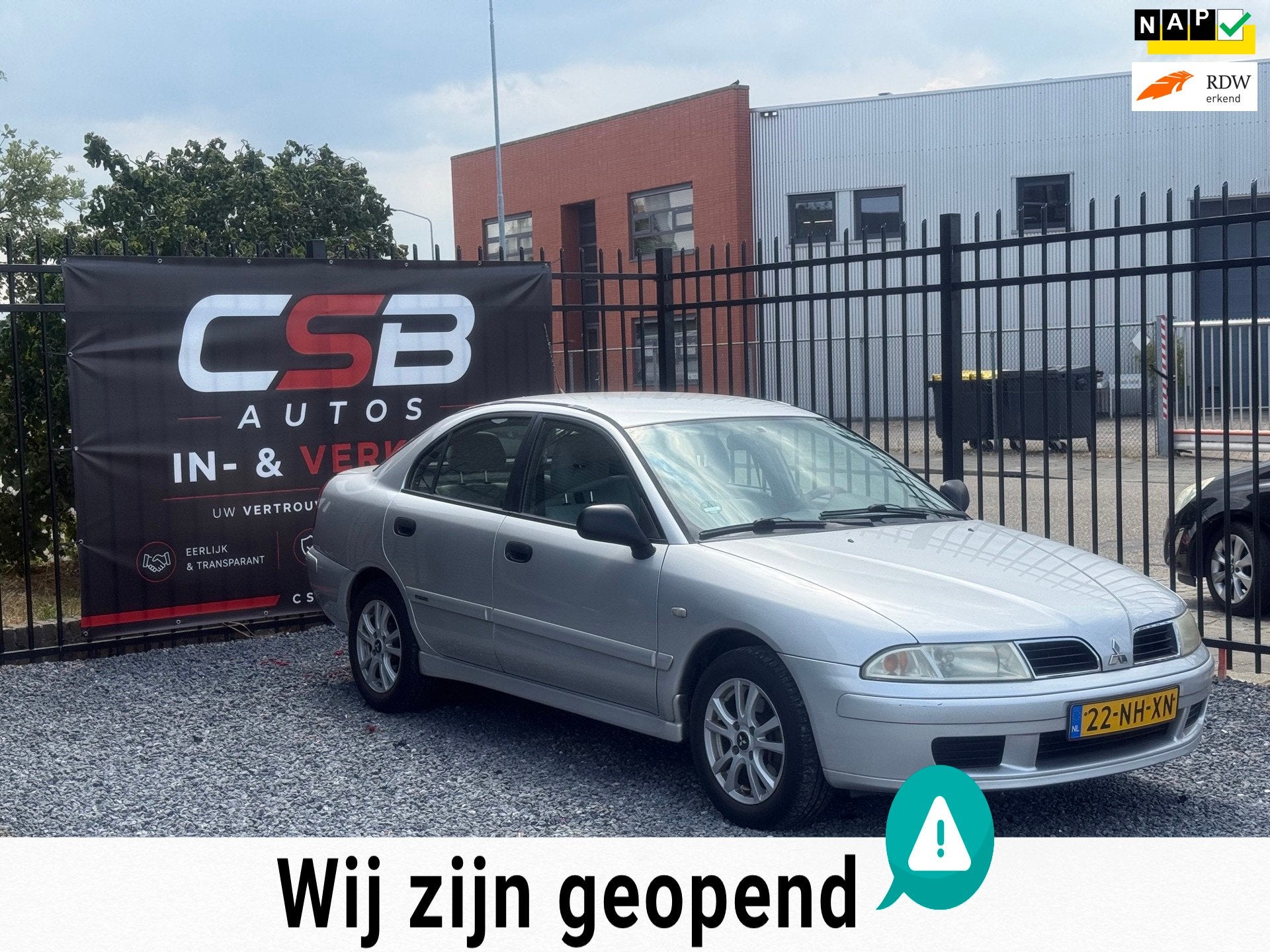 Mitsubishi Carisma 1.6 EXE AIRCO!APK2027!KOOPJE!, Auto's, Mitsubishi, Stof, Gebruikt, Zwart, Bedrijf