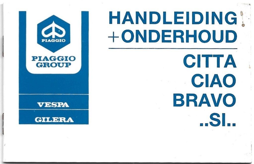 Vespa Citta Ciao Bravo Si handleiding (7260z) bromfiets, Fietsen en Brommers, Verzenden, Zo goed als nieuw