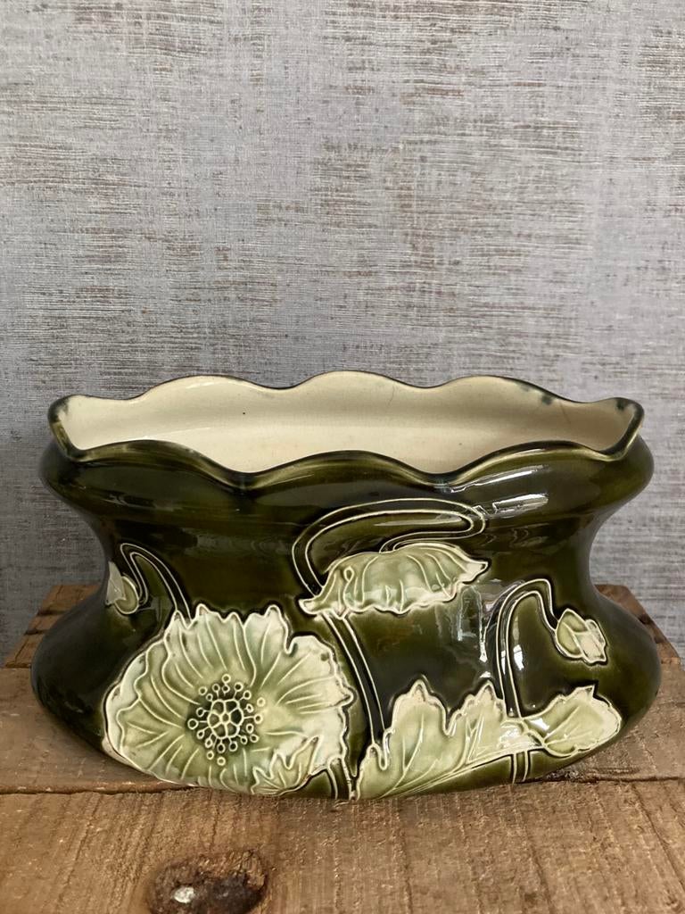 Gustave de Bruyn-Fives Lille Art Nouveau jardinière/bloempot, Antiek en Kunst, Ophalen of Verzenden