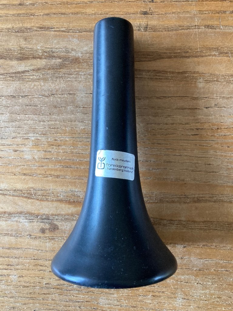 Vintage rozenvaas solifleur Floris Meydam (chipje af) H18cm, Ophalen of Verzenden