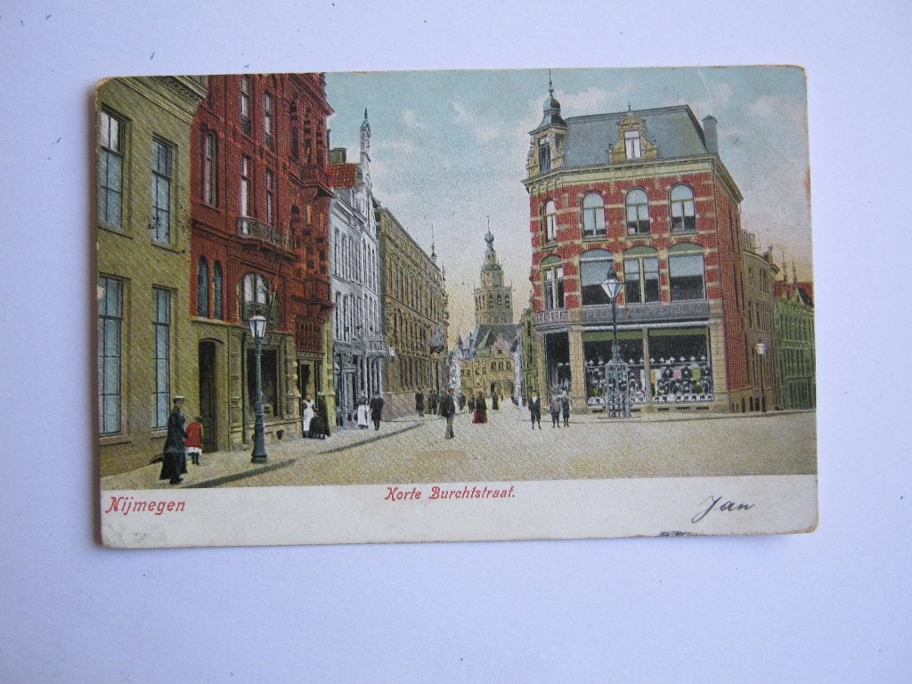 Ansichtkaarten Nederland, TC &-74 Nijmegen, Korte Burchtstr., Verzenden, Voor 1920, Gelopen, Gelderland