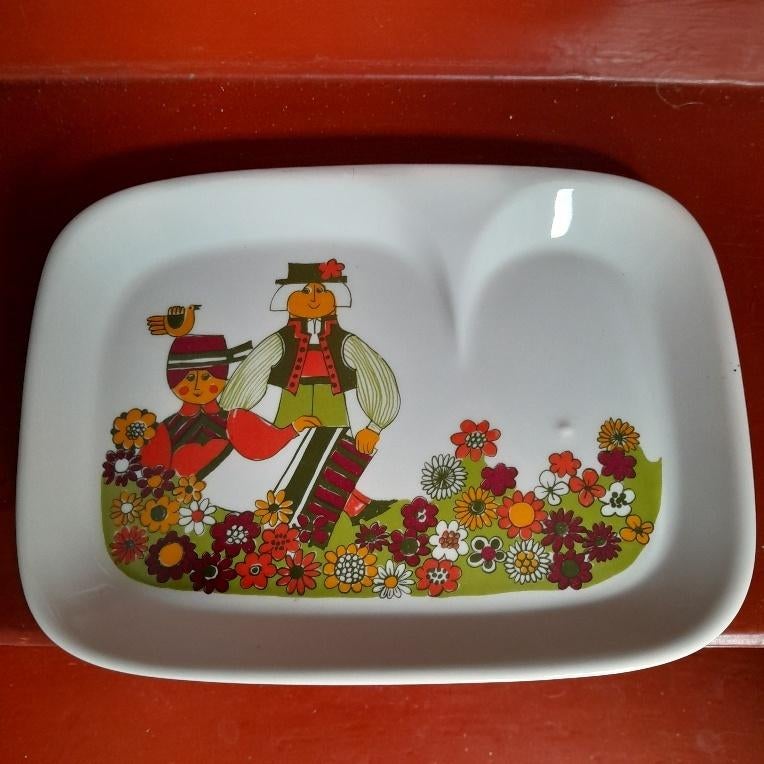 Bord/schaaltje Turi Design "Folklore" Figgjo, Gebruikt, Keramiek, Ophalen of Verzenden, Bord(en)