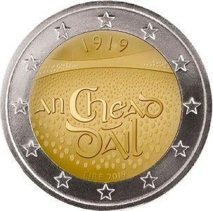2 Euro Ierland 2019 UNC - 100 jaar Dail Eireann, Verzenden, Ierland, 2 euro, Losse munt