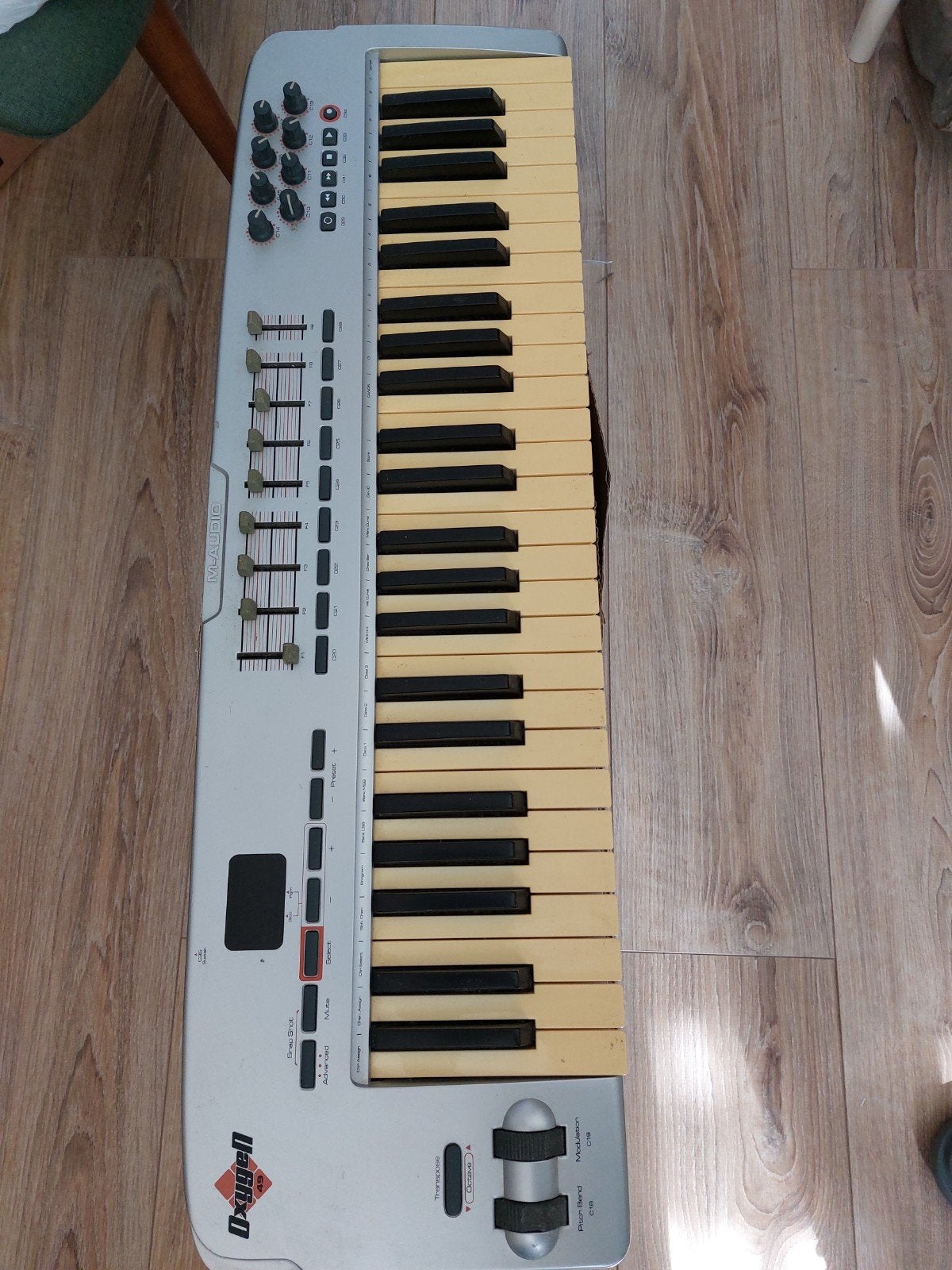 M-Audio Oxygen 49 MIDI Keyboard Controller, Gebruikt, Midi-aansluiting, Ophalen, 49 toetsen