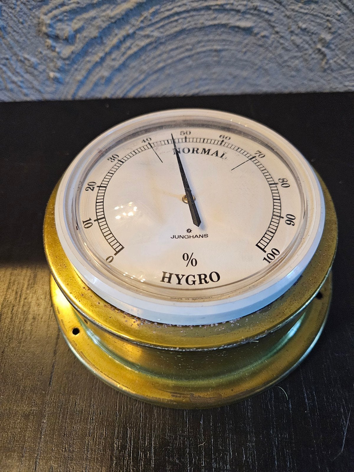 Junghans Hygro Hygrometer - Vintage Messinstrument, Ophalen of Verzenden, Gebruikt, Weerstation