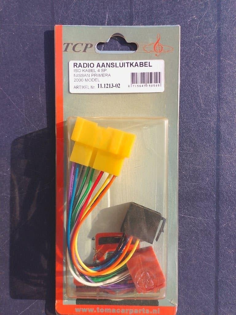 ISO Radio aansluitkabel Nissan Primera model 2000, Auto diversen, -, Verzenden, -, Tcp