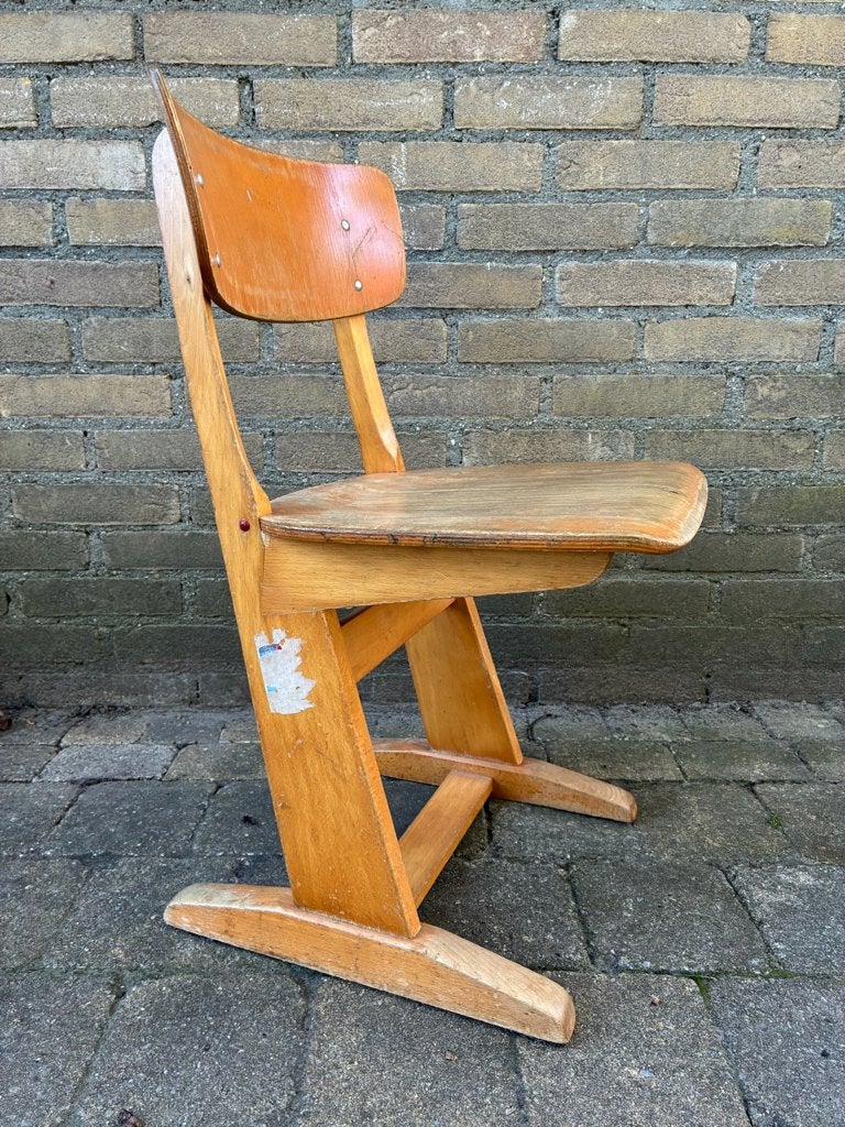 Vintage schoolstoeltje, Ophalen, Gebruikt, Stoel(en)