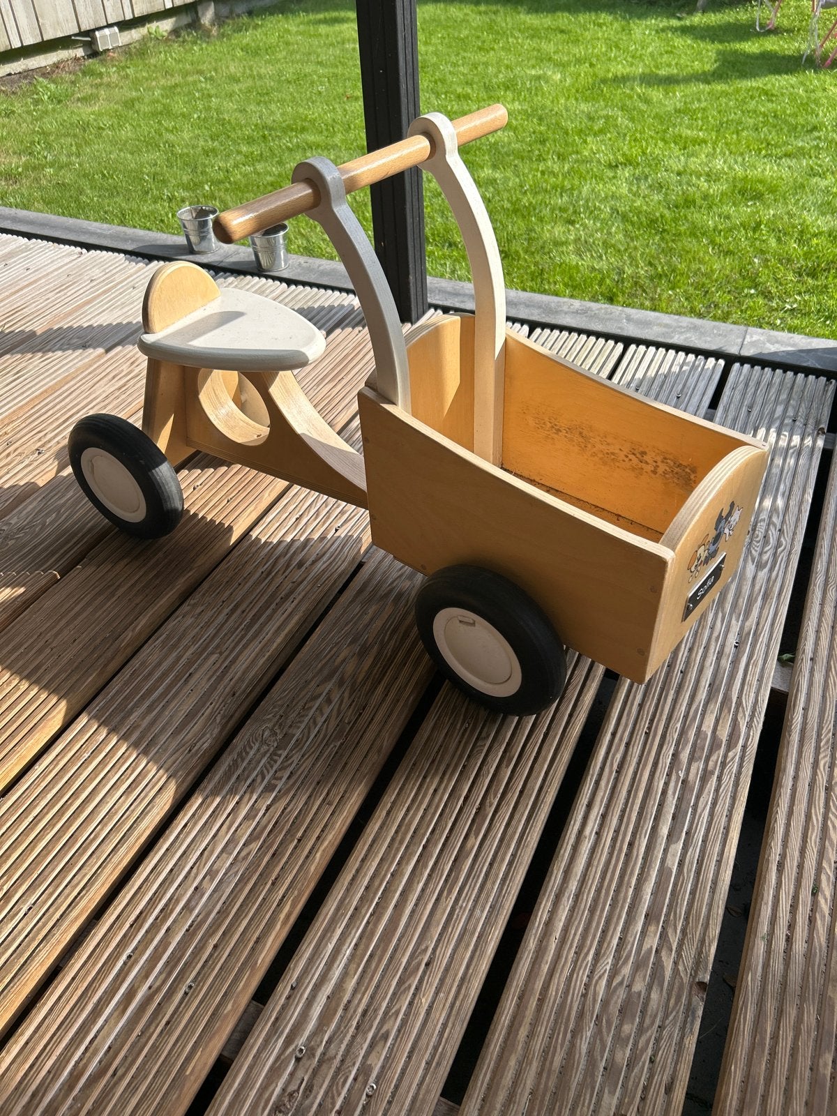 Houten loopbakfiets - woezel en pip, Kinderen en Baby's, Speelgoed | Buiten | Voertuigen en Loopfietsen, Ophalen, Zo goed als nieuw