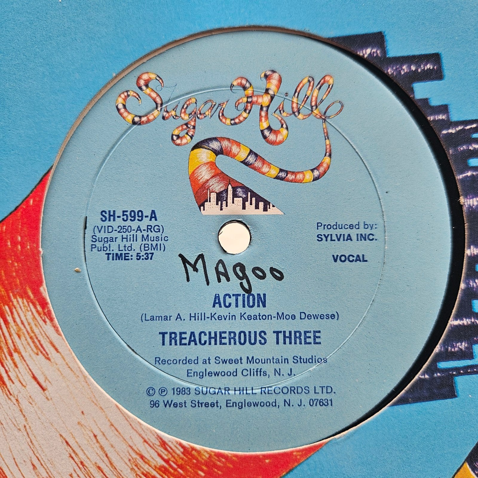 Treacherous Three - Action 12inch Maxisingle Hip Hop Electro, Ophalen of Verzenden, 12 inch