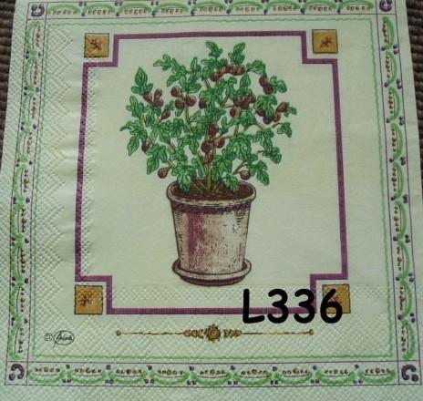 OPRUIMING servetten decoupage * vijgenboom L336 – 17x, Verzenden, Nieuw