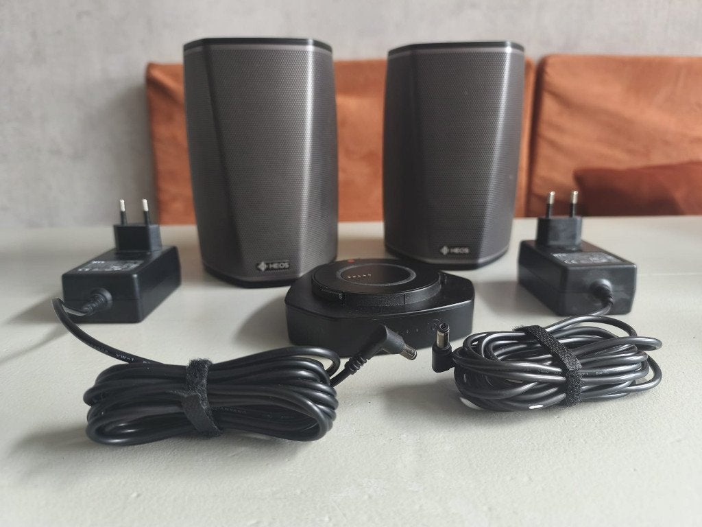 Denon Heos 1 (zwart) - set van 2 met 1 GoPack, Ophalen, WiFi, Zo goed als nieuw, Minder dan 60 watt