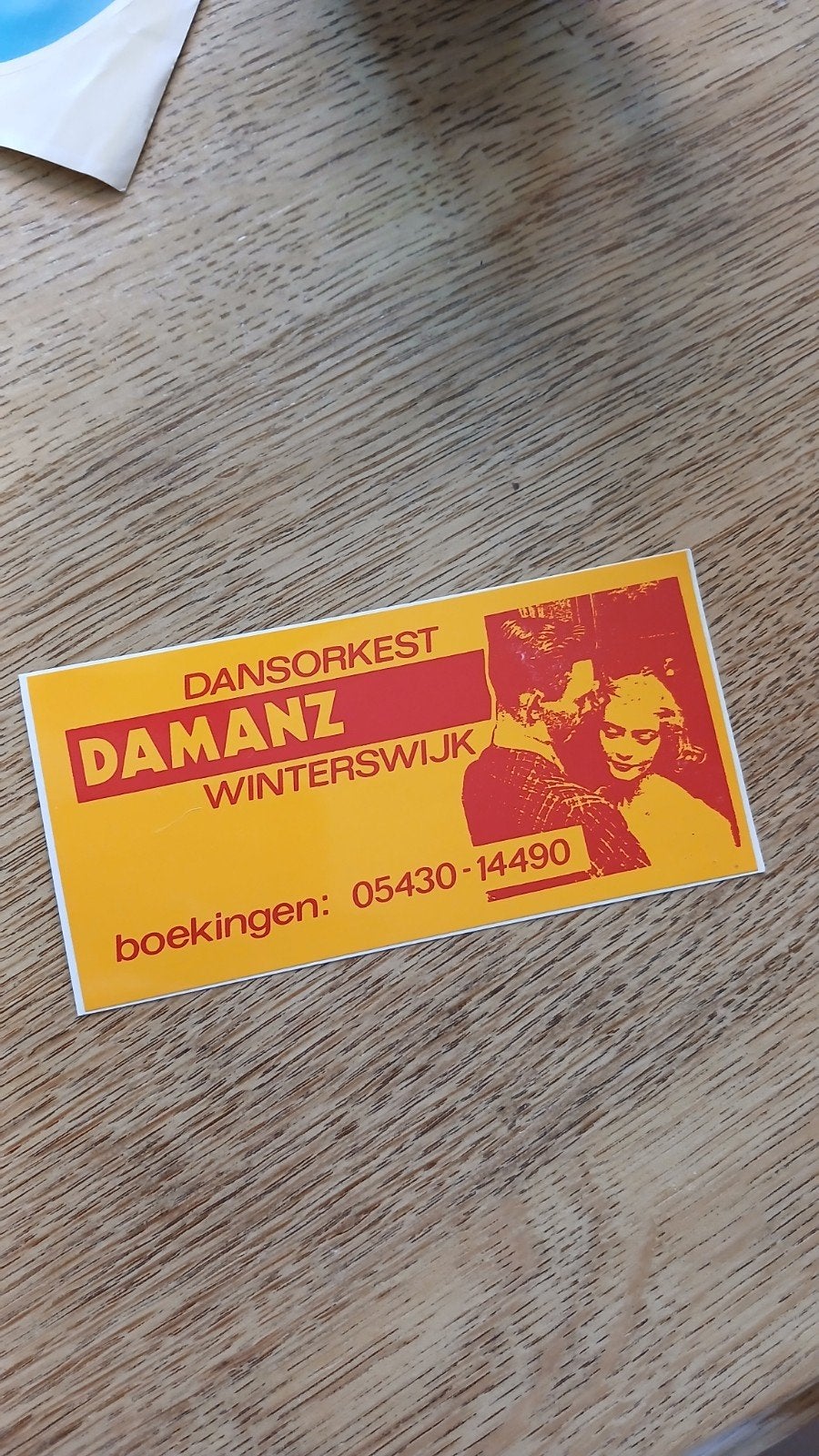 Sticker amusementsorkest Damanz, WINTERSWIJK, Ophalen of Verzenden, Zo goed als nieuw, Bedrijf of Vereniging