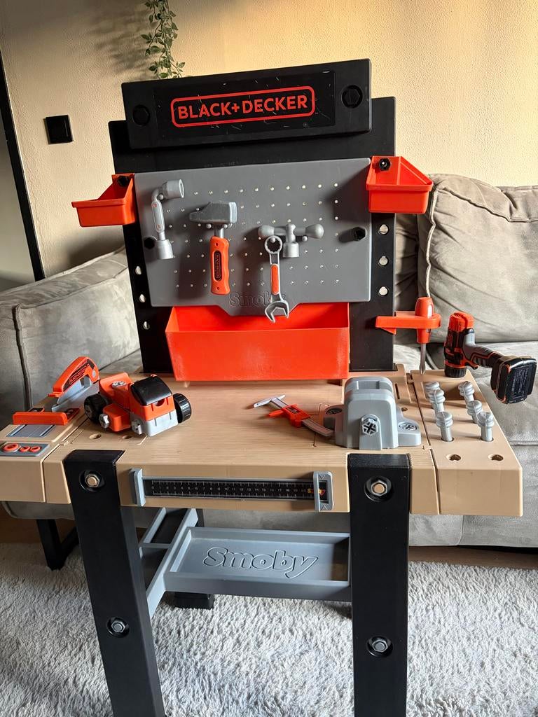 Smoby Black & Decker Werkbank voor Kinderen, Ophalen, Gebruikt, Jongen of Meisje
