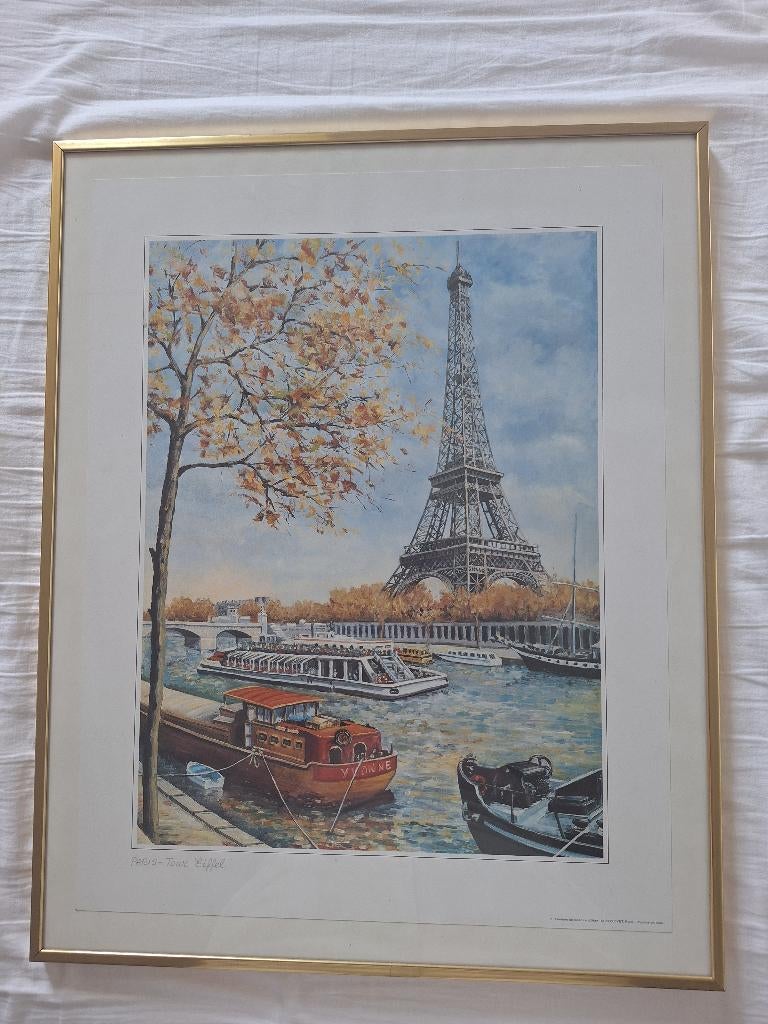 Afbeelding Eiffeltoren Parijs - Beatrice Elliker, Ophalen, Minder dan 50 cm, Gebruikt, Print