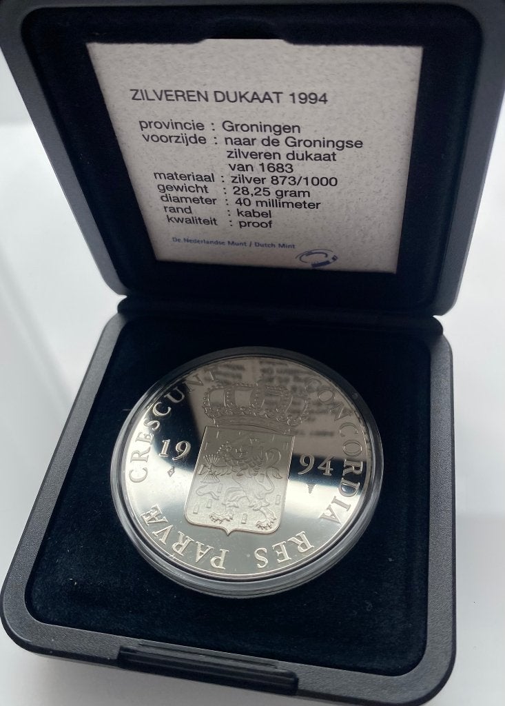 Zilveren Dukaat 1994 -naar dukaat van 1816, Ophalen of Verzenden, Zilver