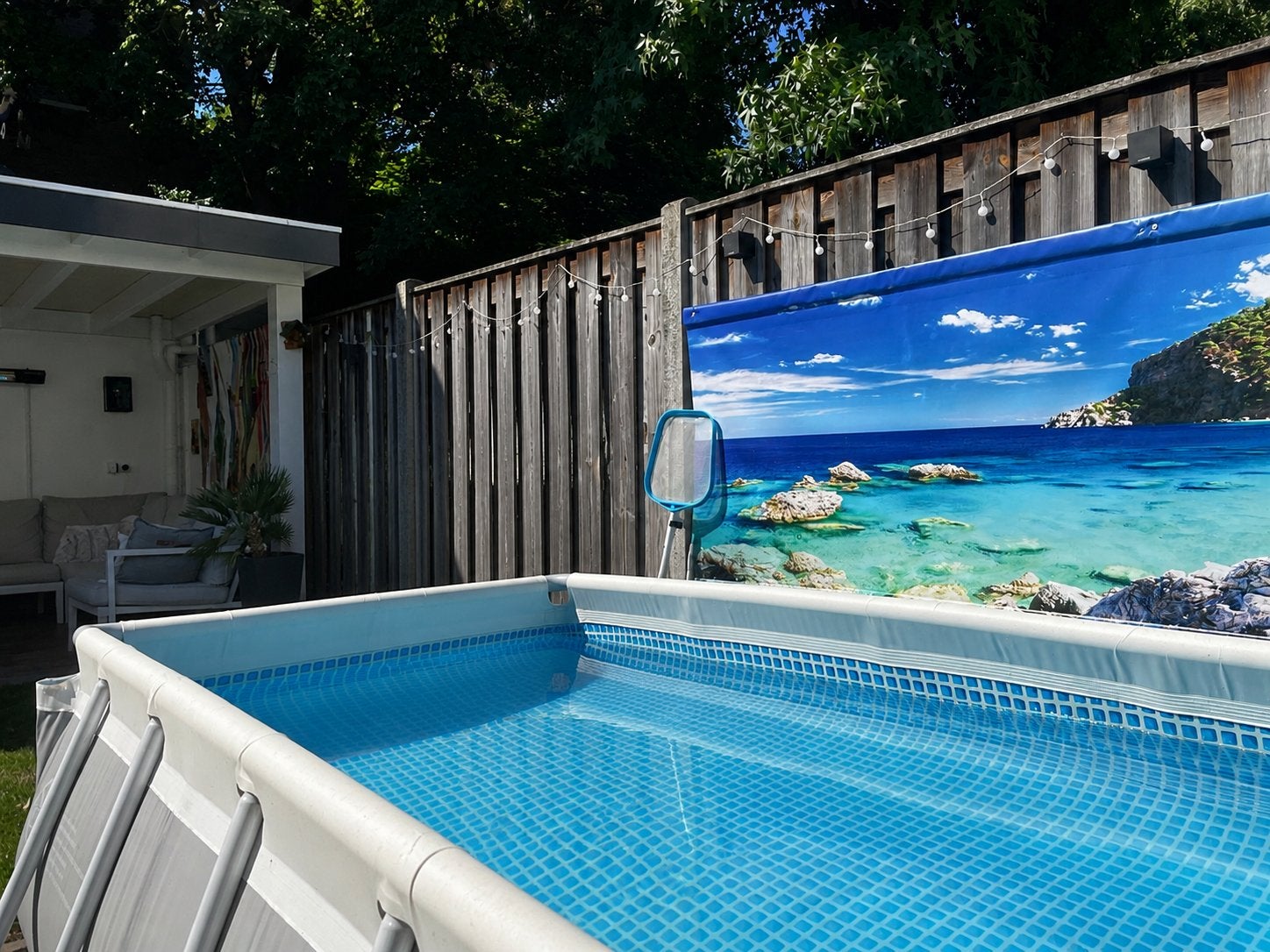 Intex Prismframe de Luxe Zwembad 300x170x80cm met extra's, Ophalen, Gebruikt, 80 tot 120 cm, Minder dan 200 cm