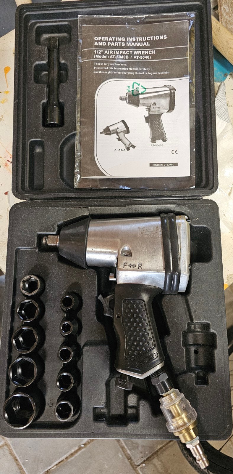 HBM Slagmoersleutel 1/2" met doppen set, Ophalen of Verzenden, Zo goed als nieuw