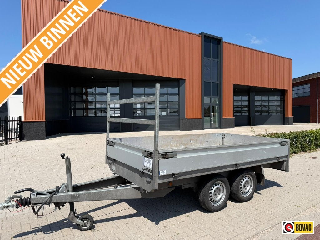 Henra tandemasser plateauwagen 301x155x30cm 2.0T 1.859,- ex, Gebruikt