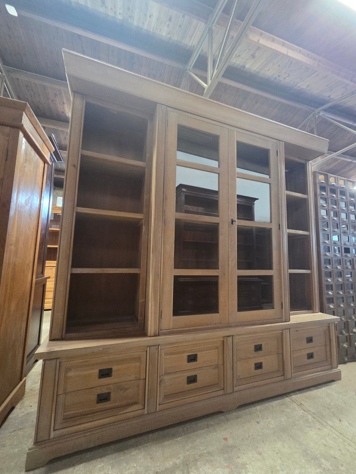 Prachtige boekenkast ~ wandkast ~ vitrinekast ~ boekenkast, Ophalen, Glas, Met deur(en), 200 cm of meer