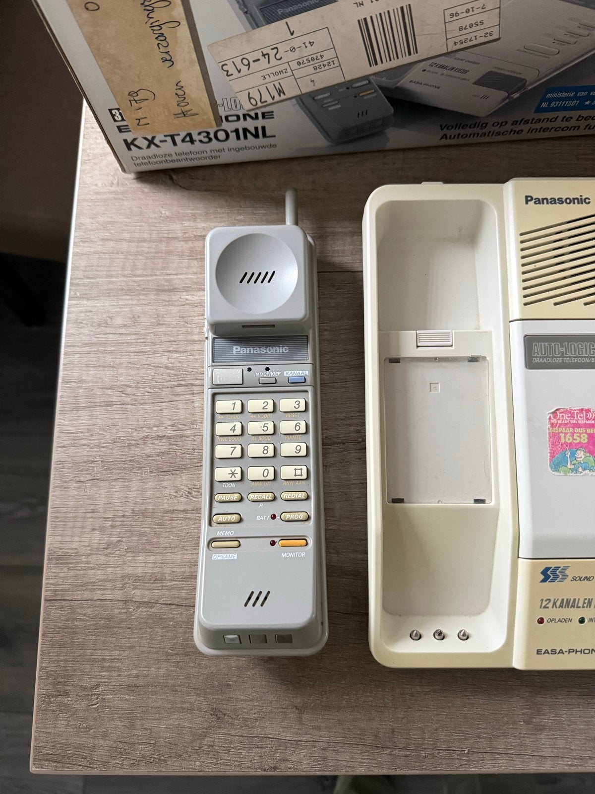 Vintage Panasonic KX-T4301NL draadloze telefoon, Telecommunicatie, Vaste telefoons | Handsets en Draadloos, Ophalen, Gebruikt