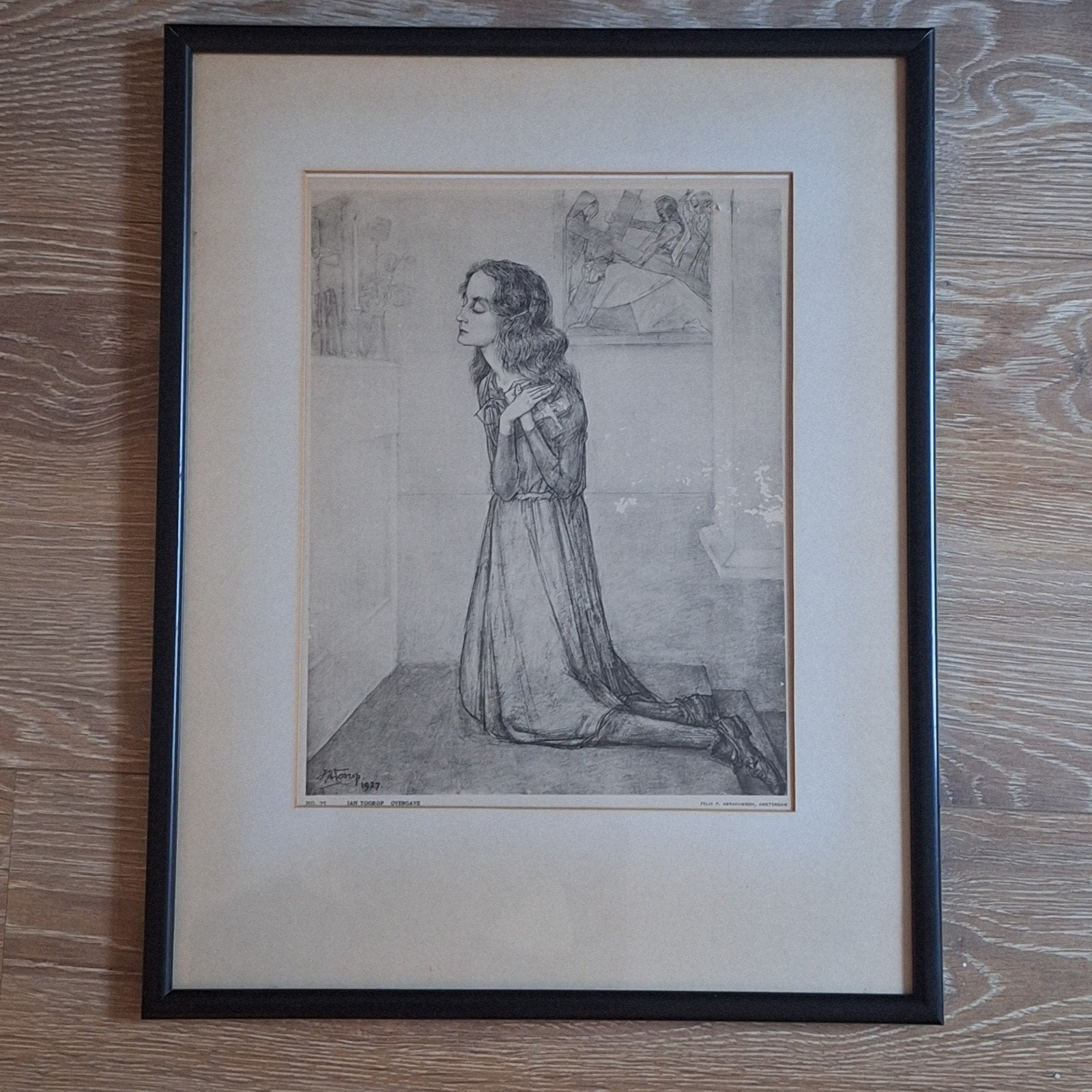 Toorop Overgave prent in lijst, Antiek en Kunst, Ophalen of Verzenden
