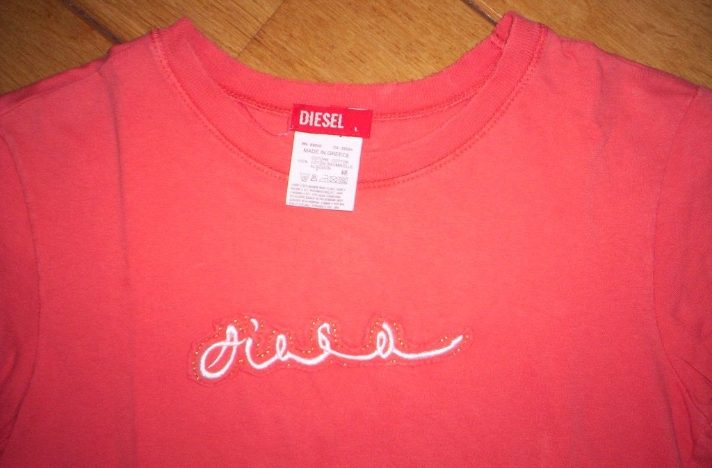 DIESEL t- shirt roze rood maat L, Maat 38/40 (M), Ophalen of Verzenden, Zo goed als nieuw, Diesel