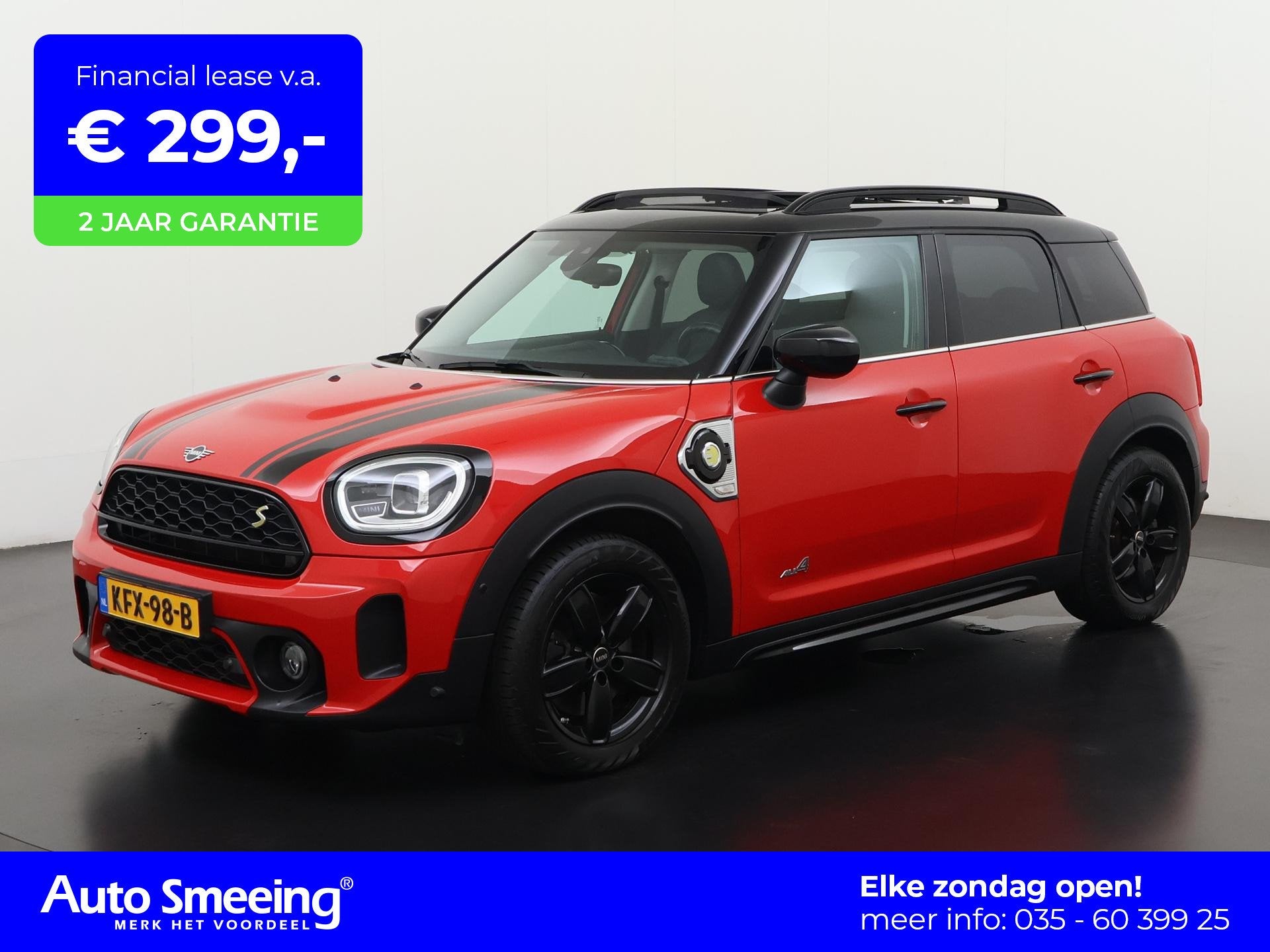 MINI Countryman 1.5 Cooper S E ALL4 Chili | Panoramadak | Le, Auto's, Automaat, 12 maanden, Gebruikt, Countryman